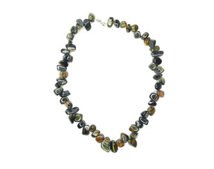 fashion beads necklace jewelry with semigem crystals tiger eye