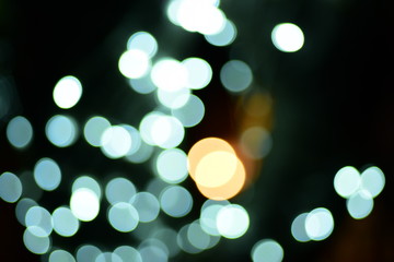 The blur of the lights is a beautiful bokeh at night.