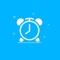 Infographics alarm clock. Flat design