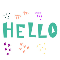 Hi-flat vector lettering. Calligraphy for postcards, posters, printed t-shirt, postcard message