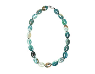 fashion beads necklace jewelry with semigem crystals agate