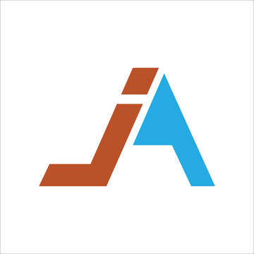 Initial letter ja or aj logo design template