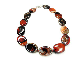 fashion beads necklace jewelry with semigem crystals agate