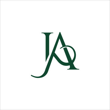 Initial letter ja or aj logo vector design template