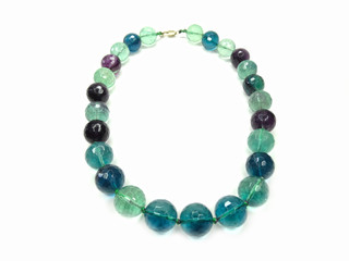 fashion beads necklace jewelry with semigem crystals amethyst