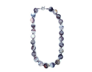 fashion beads necklace jewelry with semigem crystals agate