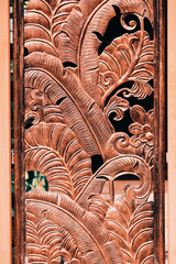 Beautiful relief metal seamless pattern on a door