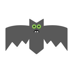 Bat. Vampire. Flat illustration, the object is isolated on a white background