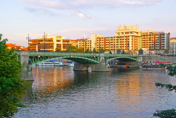 Sunset landscape in Prague