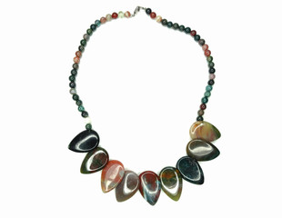 fashion beads necklace jewelry with semigem crystals jasper