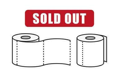 toilet paper sold out info graphic vector illustration EPS10