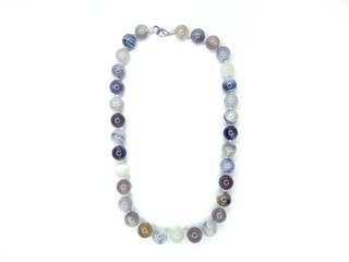 fashion beads necklace jewelry with semigem crystals agate
