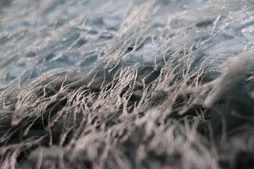 Blue fabric close up 