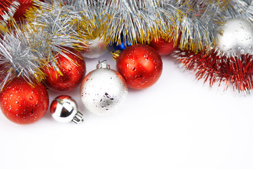 Red and silver balls for the Christmas tree