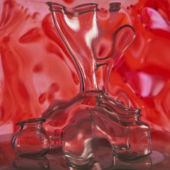 abstract colorful background of blurred glass bubbles