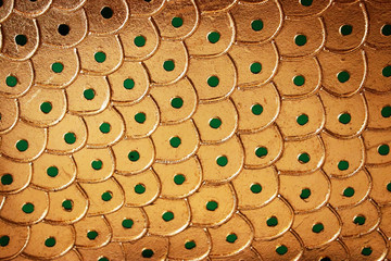 The Gold Texture With Emerald Dots