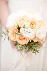 bride holding bouquet