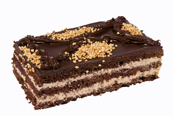Baking dessert sweet cake on a white background