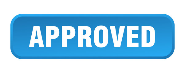 approved button. approved square 3d push button