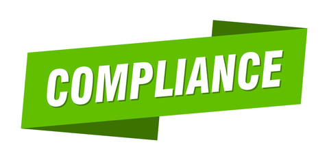 compliance banner template. compliance ribbon label sign