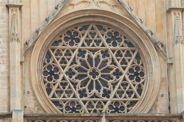 Rose window in Valencia Cathedral, Spain