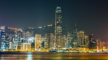 Hong Kong, China skyline 