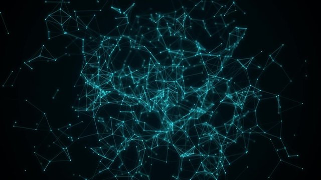 Abstract explosion of a digital plexus