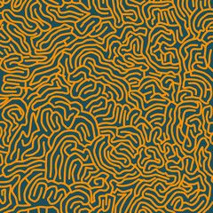 hand-drawn fabric pattern in curly shape