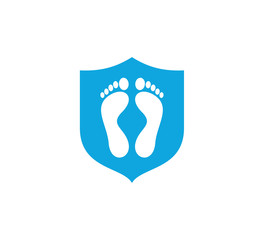 Shield Foot logo vector template, Creative of Foot logo design concepts