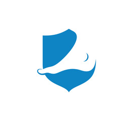 Shield Foot logo vector template, Creative of Foot logo design concepts