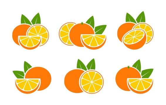 Orange logo. Isolated orange on white background