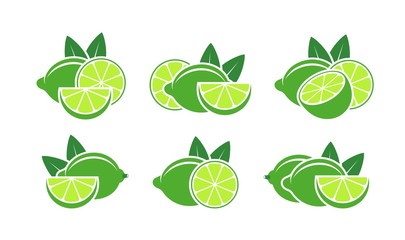 Lime logo. Isolated lime on white background