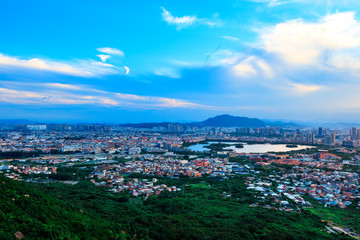 Fototapeta premium Panorama of Quanzhou City, China