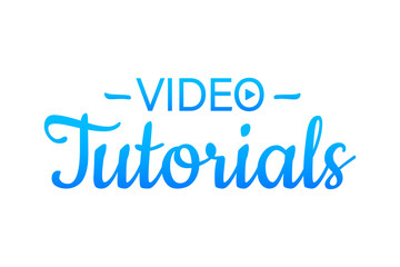 Video tutorials. Study and learning background, distance education and knowledge growth. Video conference and webinar icon. Vector stock illustration.