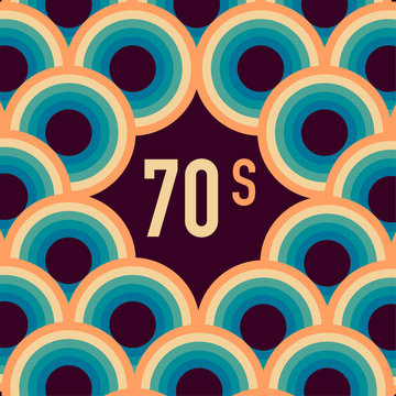 70s, 1970 abstract vector stock retro lines background. Vector illustration.