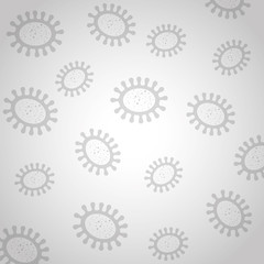 covid 19 particle of campaign background vector illustration design