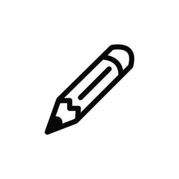 vector illustration of a pencil isolated on white