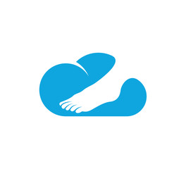 Cloud Foot logo vector template, Creative of Foot logo design concepts