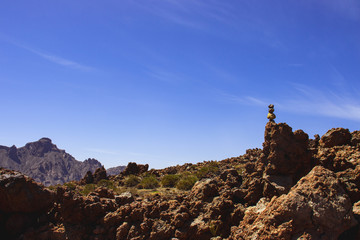 Steinmännchen bei Roques de Garcia, Teneriffa, Spanien