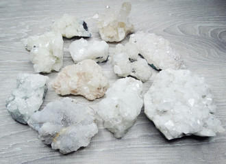 geological set crystals and minerals semigem stones