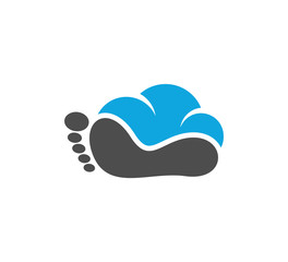 Cloud Foot logo vector template, Creative of Foot logo design concepts