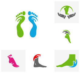 Set of Foot Care logo vector template, Creative of Foot logo design concepts