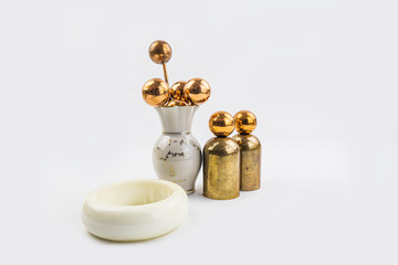 Still life with various decorative objects