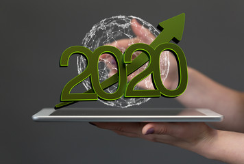 the 2020 business year up goals and  success illustration