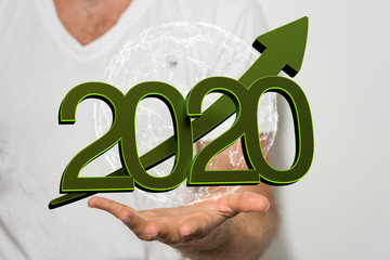 the 2020 business year up goals and  success illustration