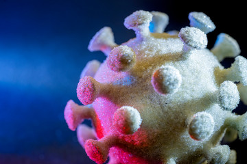 symbolic virus closeup