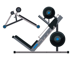 Weight lifting equipment illustration