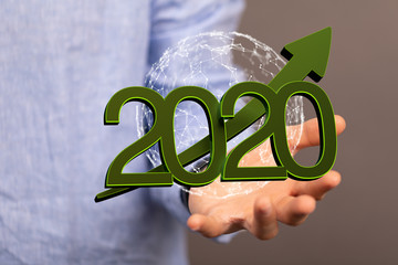 the 2020 business year up goals and  success illustration