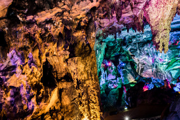 Karst caves in China. Karst scenery.