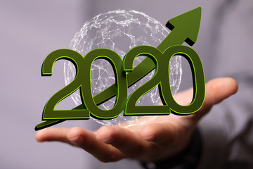 the 2020 business year up goals and  success illustration
